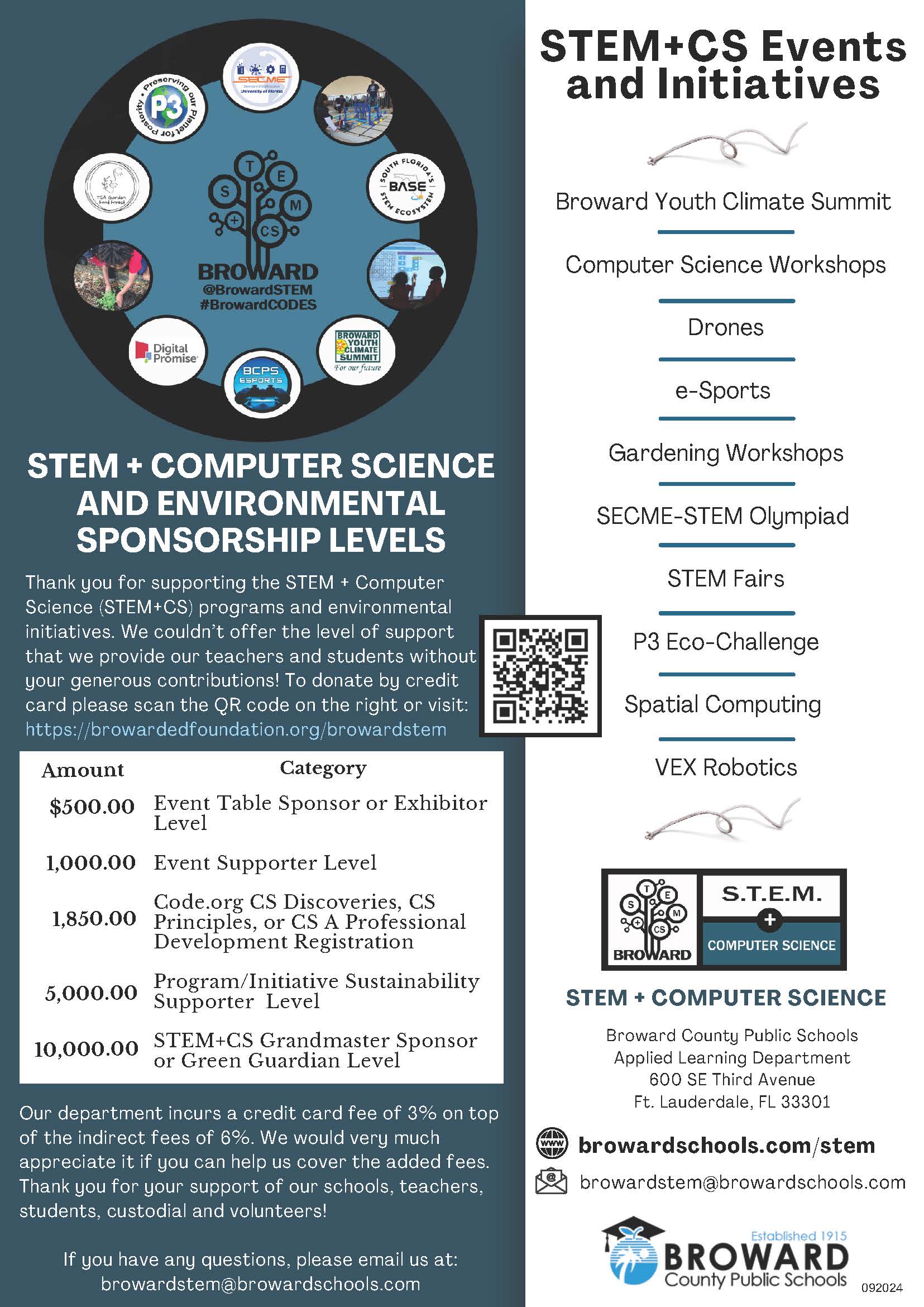 STEM+CS Sponsorship page 